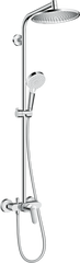 Душова система Hansgrohe Crometta S с однорычажным смесителем, верхним и ручным душем, цвет хром 27269000