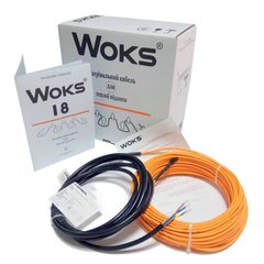 Тепла підлога WOKS-18 двожильний кабель 1290 Вт, 72м 1637-15239
