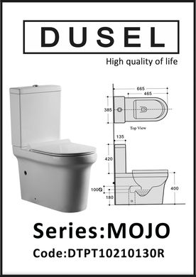 Підлоговий унітаз DUSEL MOJO DTPT10210130R (Dusel-161)