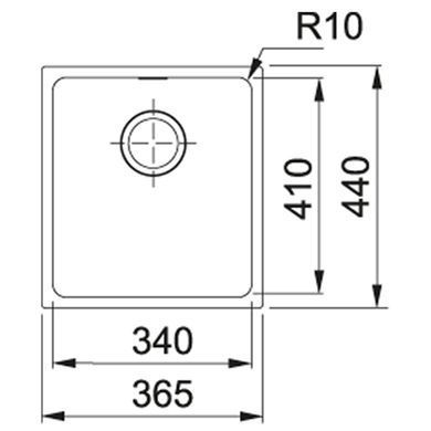 Кухонна мийка FRANKE SIRIUS SID 110-34 / біла (144.0649.550)