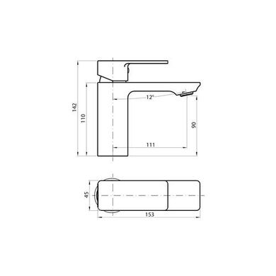 Змішувач для раковини KOLLER POOL NEON / 35 мм (NN0200)