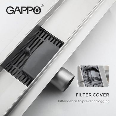Трап для душа GAPPO G87007-3, 70х700 мм, нержавеющая сталь (1037691)