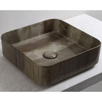 Раковина CIELO SHUI COMFORT 40х40 / коричневий мармур (SHCOLAQ40-BP)