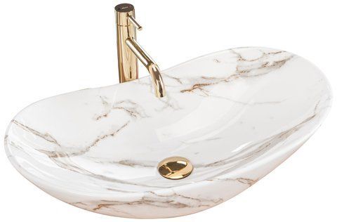 Раковина REA ROYAL LAVA 36х60.5 / мармур (REA-U8597)
