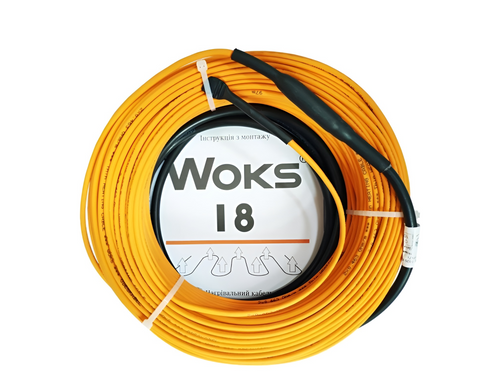 Нагрівальний двожильний кабель WOKS 18 - 72м / 6.3 - 9м² / 1290Вт (1637-15239)