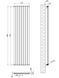 Вертикальний дизайнерський радіатор опалення ARTTIDESIGN Terni 8/1800 білий матовий