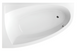 Ванна акрилова RADAWAY RINEIA 150x95 L / ніжками / сифоном (WA1-31-150×095L)