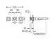 Настінний змішувач для раковини TRES CUADRO EXCLUSIVE COLORS 180 ММ (00815301NM)