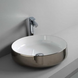 Раковина ARTCERAM COGNAC WHITE GLOSSY PLATINUM BICOLOR 48х48 (COL002 01; 57)