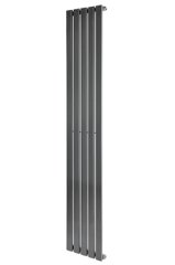 Вертикальний дизайнерський радіатор опалення ARTTIDESIGN Livorno 5/1800 сірий мат