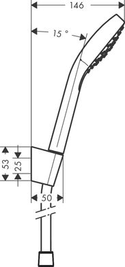 Hansgrohe Душовий набір Croma Select E 1jet Porter 1.6 м (26412400)