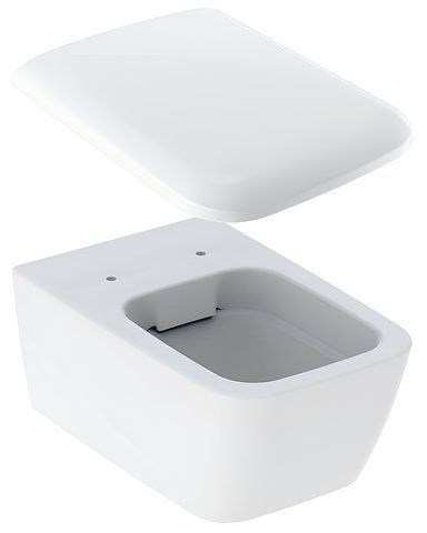 Підвісний унітаз GEBERIT ICON SQUARE RIMFREE / сидіння SOFT-CLOSE (201950000_571910000)