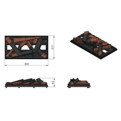 Електрокамін паровий DIMPLEX OPTI-MYST CASSETTE 400 LED LOG (CAS400LNH-INT/400L-LOGBED)