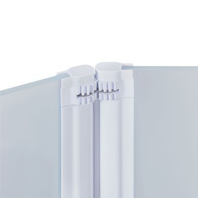 Шторка на ванну QTAP GEMINI 110х140 / профіль білий / скло PEAR (GEMWHI401114RP6)