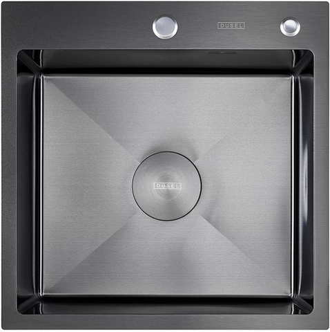 Кухонна мийка DUSEL DS50560-2NB 60х50 NANO BLACK (DUSEL-597)