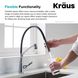 Змішувач для кухонної мийки KRAUS с гибким изливом h524 мм, нержавеющая сталь KPF-2830SS