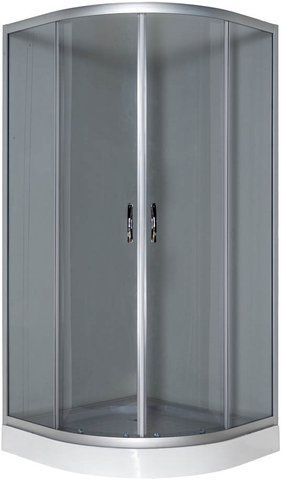 Душевая кабина VIVIA JK 091 GREY 90х90х191 / профиль сатин / стекло серое + поддон (А0055605)