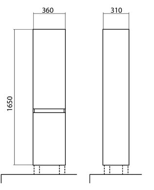 Комплект АКВА РОДОС 3в1: Тумба підлогова ЕЛІТ / 70см / Дзеркало ЕЛІТ 60см / Пенал ЕЛІТ (АР000039992)