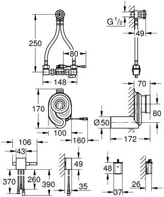 Сифон для писсуара GROHE / температурный датчик 6V (39367000)