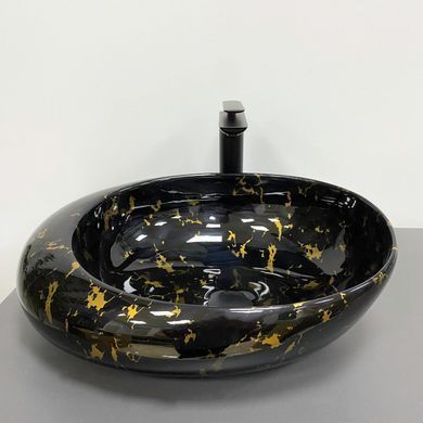 Раковина VBI RICCIA BLACK MARMO GLOSSY (VBI-017201)