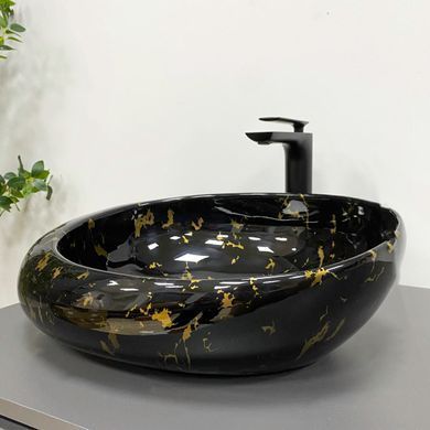 Раковина VBI RICCIA BLACK MARMO GLOSSY (VBI-017201)