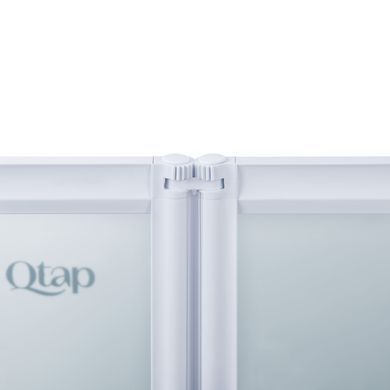 Шторка для ванны QTAP GEMINI 120х140 / профиль белый / стекло PEAR (GEMWHI401214RP4)