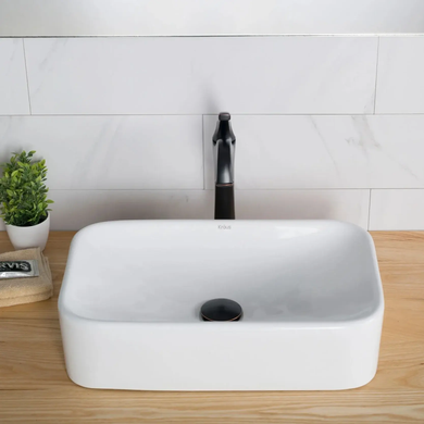 Раковина KRAUS ELAVO WHITE CERAMIC 30.1х49.4 (KCV-122)