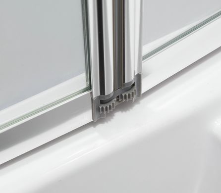 Шторка-гармошка для ванни Eger 890х1400 мм профіль хром скло прозоре 599-110, 890