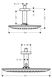 Верхній душ HANSGROHE PURAVIDA 1jet ECOSMART / стельове кріплення / хром (26603000)