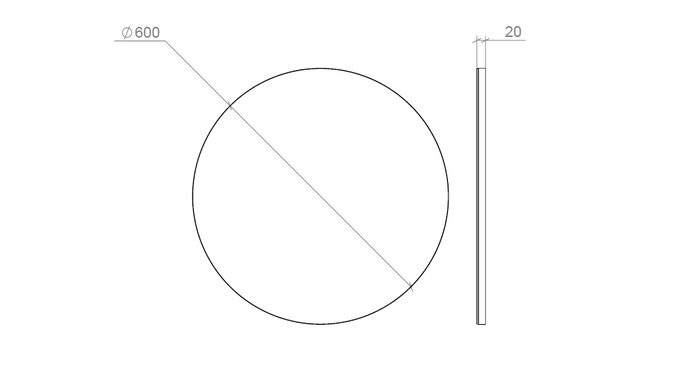 Дзеркало кругле – MIRATER ОРБІС 60 см. (5694)