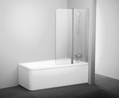 Шторка для ванны RAVAK 10° 10CVS2-100 R правая, 990x1500 мм профиль полированный алюминий, стекло TRANSPARENT 7QRA0C03Z1, 990
