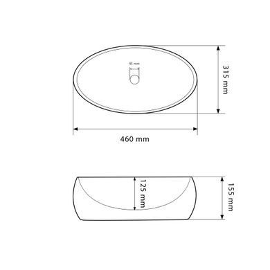 Раковина VBI VENETO 31х46 WHITE (VBI-012800)