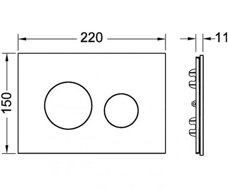 Лицевая панель для клавиш TECEloop, полированный сланец (9240675)