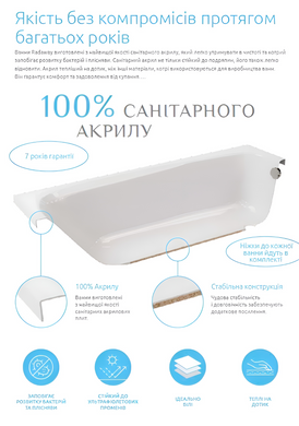 Ванна акрилова RADAWAY KEA 150x750 / ніжки / сифон (sale_00000131)