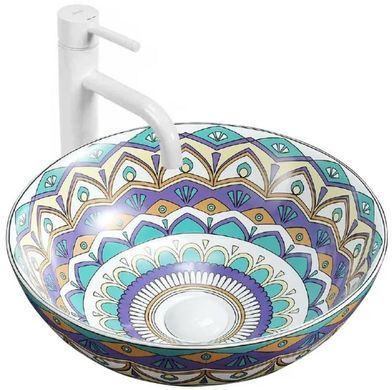 Раковина REA AZTEC BLUE 40х40 / блакитна (REA-U7501)