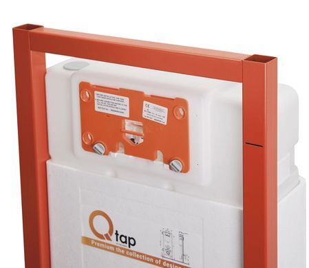 Комплект 4в1: Інсталяція для унітазу QTAP NEST ST + підвісний унітаз ROBIN 520х365х365 + клавіша змиву SATIN (QT13332381AW47502)