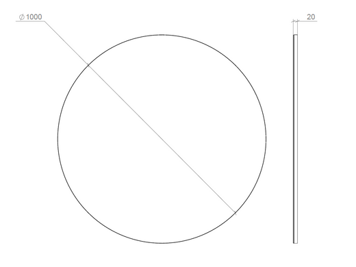 Дзеркало кругле – MIRATER ОРБІС 90 см. (5697)