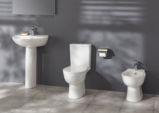 Підлоговий унітаз JACOB DELAFON PATIO RIMLESS (ETB212-00+UJV102-00)
