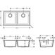 Hansgrohe Кухонная мойка S510-U770 под столешницу 820х450 две чаши 370/370 Stonegrey (43434290)
