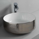Раковина ARTCERAM COGNAC WHITE GLOSSY/PLATINUM SKIN BICOLOR 42х42 (COL001 01; 61)