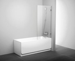 Шторка неподвижная для ванны RAVAK Pivot PVS1-80, 800 мм h1400, профиль белый, стекло TRANSPARENT 79840100Z1