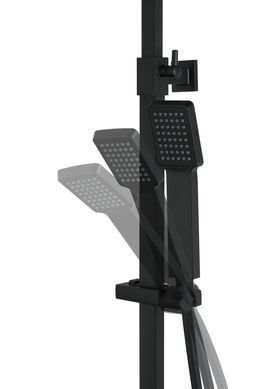 Душовий гарнітур CORSAN ANGO BLACK MATT з термотстатом та виливом (CMN020)