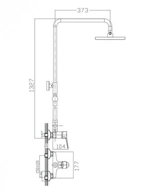 Душевая система IMPRESE WITOW со смесителем, верхним и ручным душем, хром T-15080