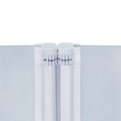 Шторка для ванны QTAP GEMINI 130х140 / профиль белый / стекло PEAR (GEMWHI401314RP6)