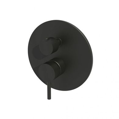 Смеситель для душа Paffoni Light скрытого монтажа на 2 потребителя, черный матовый (LIG018NO)