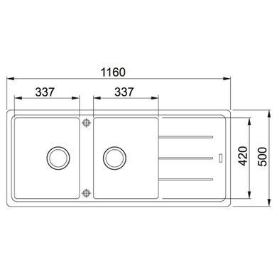 Кухонная мойка FRANKE BASIS BFG 621 / миндаль (114.0676.261)