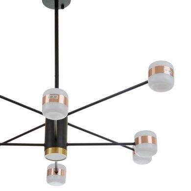Люстра светодиодная в зал 90W WW BK/G (BL-952S/8)