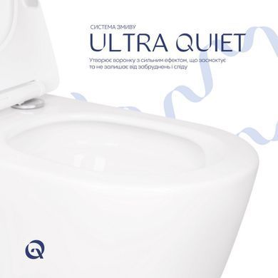 Подвесной унитаз QTAP SCORPIO ULTRA QUIET + сиденье SOFT CLOSE (QT14332380AW)
