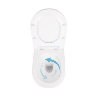Подвесной унитаз QTAP SCORPIO ULTRA QUIET + сиденье SOFT CLOSE (QT14332380AW)