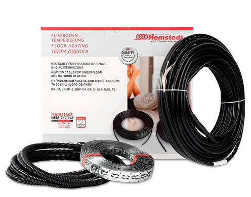 Нагревательный двужильный кабель HEMSTEDT DR 12,5 - 12м / 1м² / 150Вт (DR 12,5-150)
